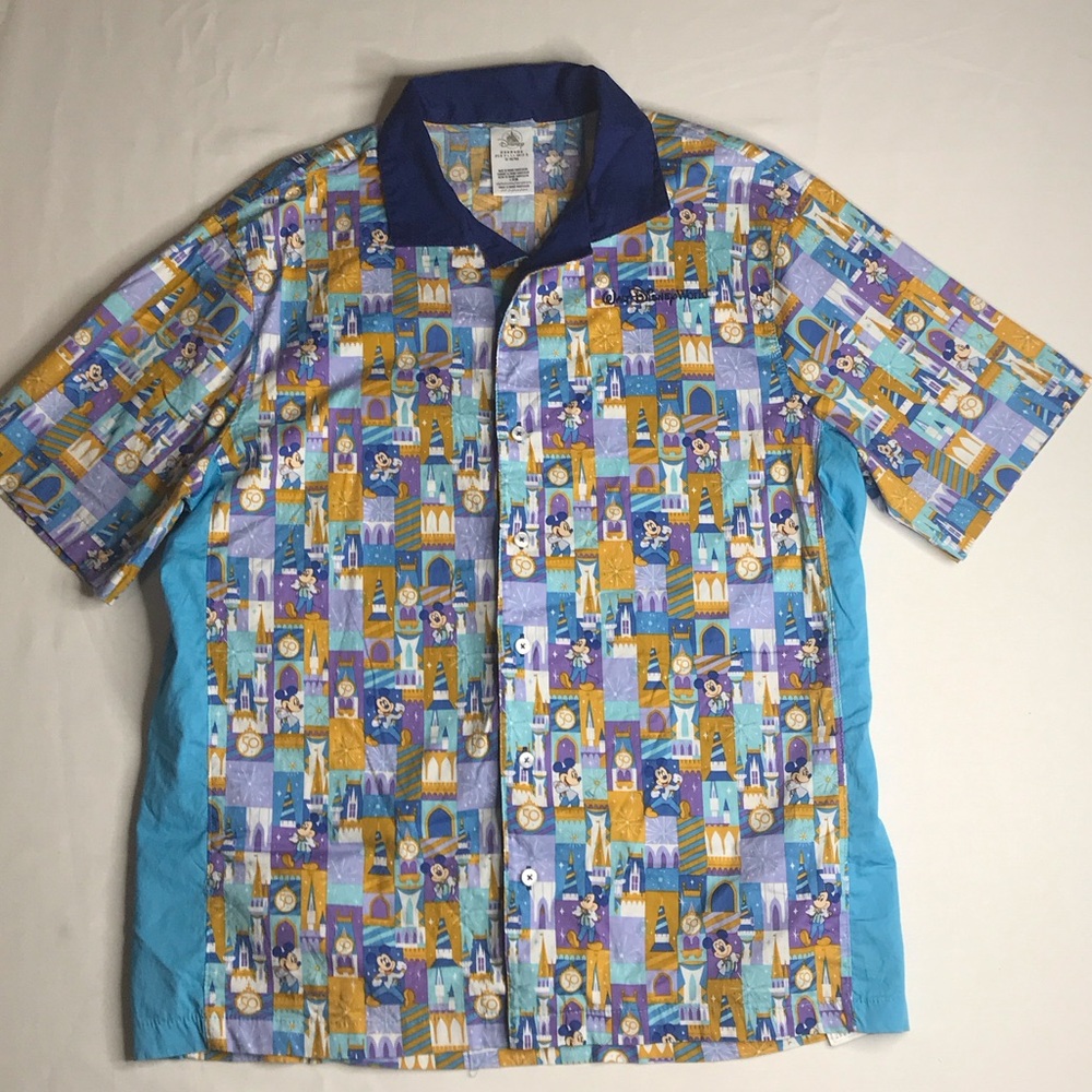 Walt Disney World 50th Patterned Men's Shirt Medium